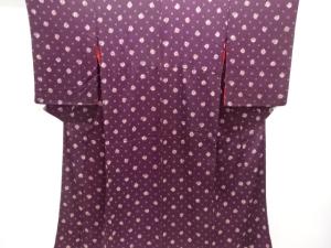 アンティーク　錦紗花模様着物